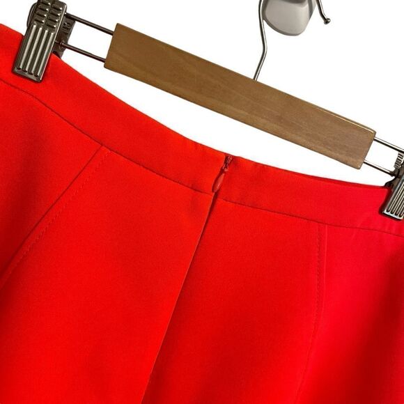 Claudie Pierlot Neon Orange Pleated Zip Pocketed Mini Skirt Size 36EU or US 4 - Picture 5 of 7